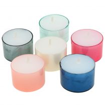 položky Čajové sviečky Colorlights pastelové triedené 40 kusov