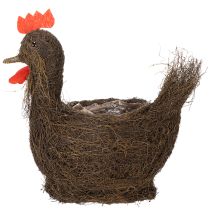 položky Veľkonočný dekoračný košík na výsadbu s viničom a kuriatkami, 36 cm