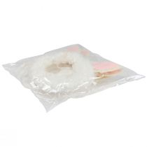 položky Veľkonočná dekorácia ozdobný prsteň králičie uši dekorácia na dvere biela Ø13cm 4ks