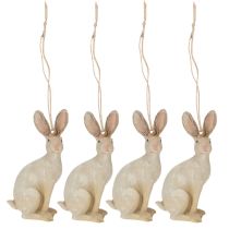 položky Figúrka veľkonočného zajačika na zavesenie Veľkonočná dekorácia polyresin V9,5cm 4ks