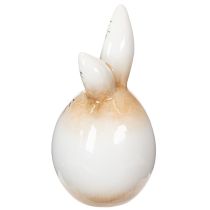 položky Veľkonočný zajačik, keramická dekoratívna figúrka bieleho vajíčka, Ø6 cm, V11,5 cm