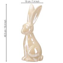 položky Veľkonočný zajačik keramický v béžovej farbe Keramický zajačik veľký V49,5 cm