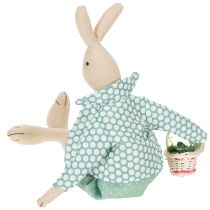 položky Látkový veľkonočný zajačik, králik s oblečením, veľkonočná dekorácia, mladý zajačik V46cm