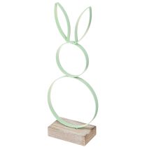 položky Veľkonočný zajačik Dekorácia Kov Drevo Žltá Mint Ružová V21cm 3 ks