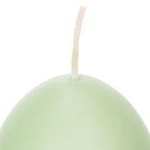 položky Veľkonočné sviečky, vajíčkové, zelené, 9 cm, 20 h, 6 kusov