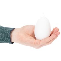 Článok Veľkonočné sviečky, vajíčkové, špeciálne sviečky na Veľkú noc, biele, 9 cm, 6 kusov