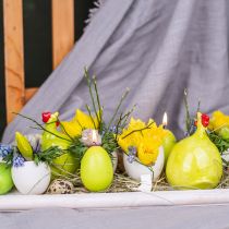 položky Veľkonočné sviečky tvar vajíčka, vaječné sviečky Veľkonočná limetka Ø4,5cm V6cm 6ks