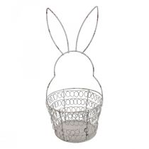 položky Veľkonočný košík drôtený košík Veľkonočný zajačik Shabby Ø12cm V26,5cm