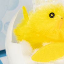 položky Veľkonočná dekorácia kuriatka, ženilkové kuriatko vo vani, žlté, 9 cm