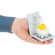 položky Veľkonočná dekorácia kuriatka, ženilkové kuriatko vo vani, žlté, 9 cm