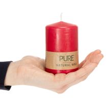 položky Stĺpová sviečka PURE, prírodná vosková sviečka pre útulnú atmosféru doma, 9 cm