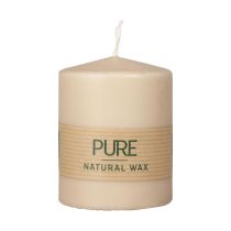 položky PURE Pillar Candle Beige Wenzel Candles Light Brown 90/70mm