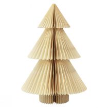 položky Papier Vianočný stromček papier Vianočný stromček krémovo zlatý V30cm