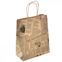 Papierové tašky papierové tašky darčekové tašky 18x9cm noviny 50ks