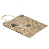 položky Papierové tašky papierové tašky darčekové tašky 18x9cm noviny 50ks