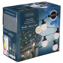 položky Párty osvetlenie LED guľová svetelná reťaz teplá biela L735cm