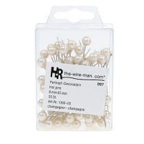 položky Špendlíky s perlovou hlavičkou champagne Ø8mm L65mm 55 ks