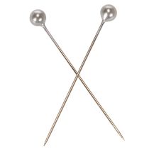 Článok Kvetinárske a dekoračné špendlíky s perleťovou hlavičkou, strieborné, Ø4mm, 40mm, 150 kusov