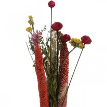 položky Kytica sušených kvetov s lúčnymi kvetmi ružová DIY sada V30-35cm