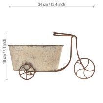 položky Výsadbový cyklistický kvetináč bicyklový hrdzavo šedá 34×16×18cm