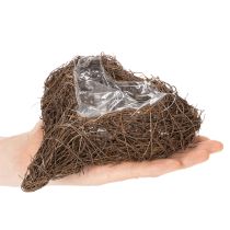položky Kvetináč v tvare srdca z vetvičiek s fóliou, 20 cm, 2 kusy