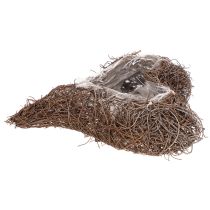 položky Kvetináč v tvare srdca z vetvičiek s fóliou, 20 cm, 2 kusy