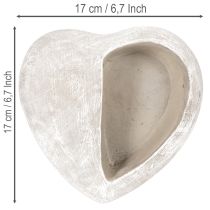 položky Kvetináč v tvare srdca, liaty kameň, dekoratívny kvetináč, 17 cm