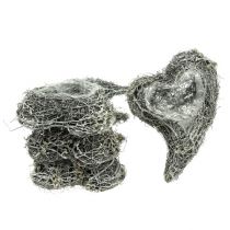 položky Dekoratívny kvetináč v tvare srdca z viniča, biely, kreatívny nápad na výsadbu do domácnosti a darček, plastová fólia, sada 4 kusov, 15 cm x 23 cm x 5 cm