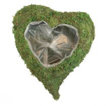 Rastlinné srdce machovo zelená miska na rastliny srdce 20x20x5,5cm