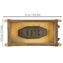 položky Drevený kvetináč v tvare tehly, recyklovateľný, 32×15×10cm