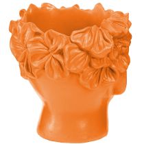Článok Plant Head Planter Bust Plant Pot Orange 13,5×13×14cm