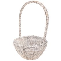 položky Dvojdielna sada kvetinových košov, slamka, prírodná, biela, Ø23/28, shabby chic