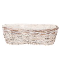 položky Kvetináč s fóliovou vložkou, oválny, biely, 37 cm