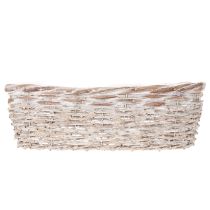 položky Kvetináč s fóliovou vložkou, oválny, biely, 37 cm