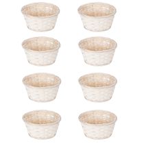 položky Prútený kôš na dekoráciu pre všestranný interiérový dizajn, 20 cm, 8 kusov