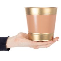Článok Kovový kvetináč/kvetináč/kvetináč, Ø13cm V12cm, 4 kusy