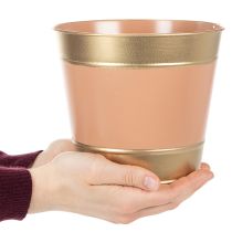 položky Kovový kvetináč/kvetináč, Ø17 cm V14,5 cm, 4 kusy