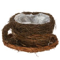 položky Miska na rastliny, slamený, prírodná hnedá, Ø20cm