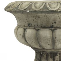 položky Miska na rastliny malý kvetináč trofej starožitný betón Ø15cm H13cm