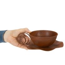 položky Kvetináč s podšálkou, hrdzavý povrch, Ø19,5 cm, V8 cm