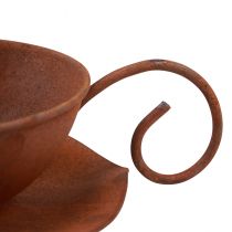 položky Rastlinná šálka s podšálkou vintage rust Ø17,5cm V6cm