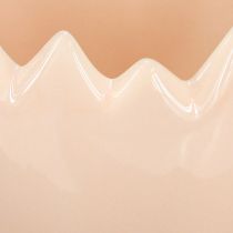 položky Vajcovitý kvetináč s odlomeným okrajom pre kreatívne umiestnenie na parapety a stoly, 9 cm, 3 kusy