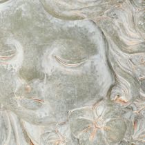 položky Dekorácia na hrob z liateho kameňa s figúrkou anjela v kvetináči 19,5 × 12 × 19,5 cm