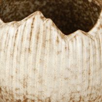 položky Rastlinný črepník Keramické vajíčko Broken Cream Brown Ø9,5cm 3 ks