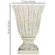 položky Kvetináč z liateho kameňa trofej v starožitnom štýle šedá Ø17,5cm V25cm