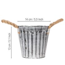 položky Kvetináč s rúčkami, kovový kvetináč, dekoratívny kvetináč na sadenie Ø14,5 cm