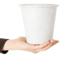 položky Kvetináč s ornamentmi, kvetináč, kovová nádoba, biely, Ø15,5 cm, V14,5 cm