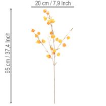 položky Umelá rastlina čínskeho lampióna, vetvička Physalis s kvetmi, 95 cm