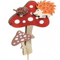 položky Kvetinová zátka muchotrávka deko ježko jesenná dekorácia 8cm 12ks