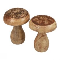 položky Drevené huby dekoračné huby drevené prírodné jesenné dekorácie Ø10cm V12cm 2ks
